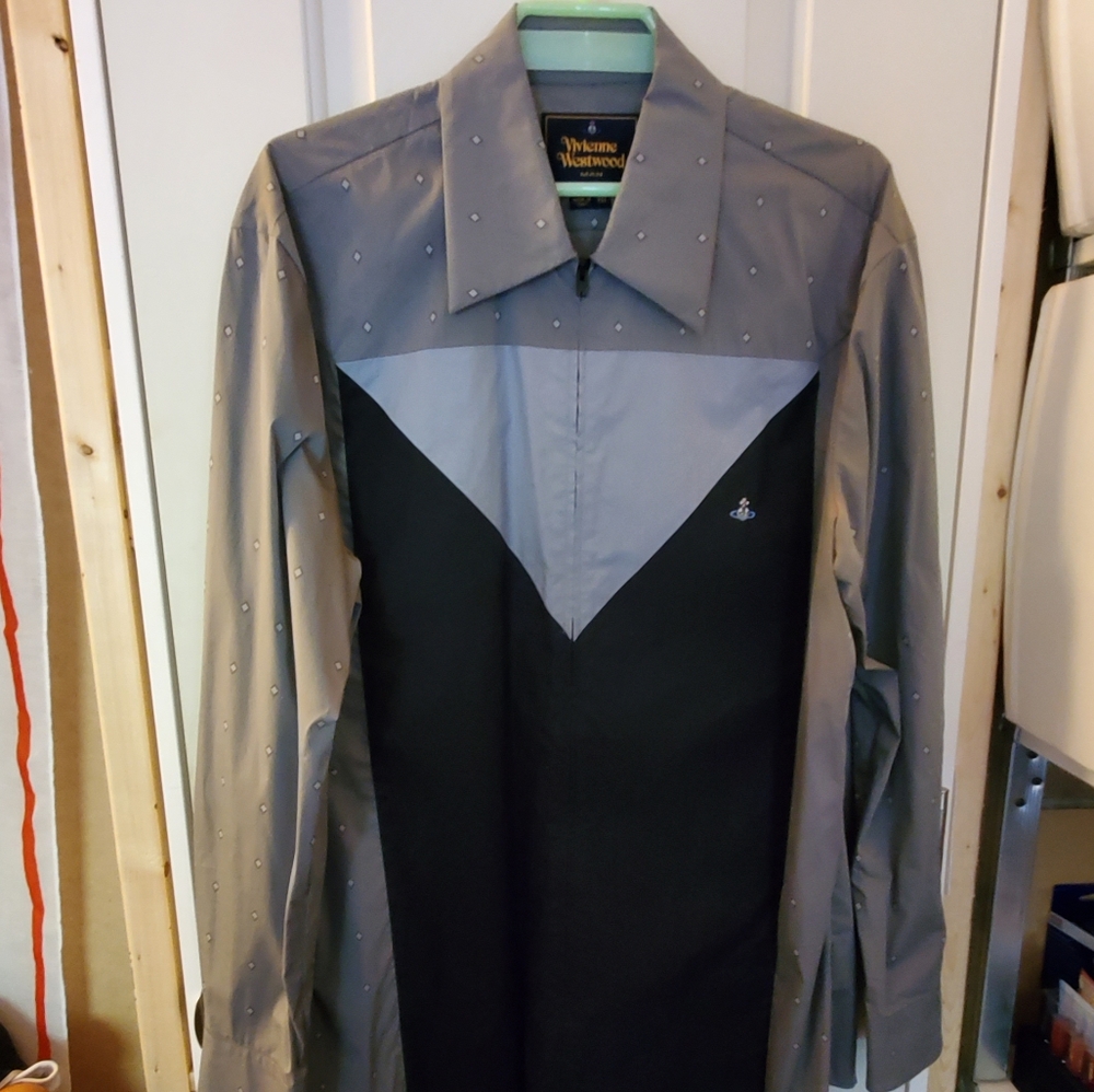 Vivienne westwood zipper down shirt rare men XXL